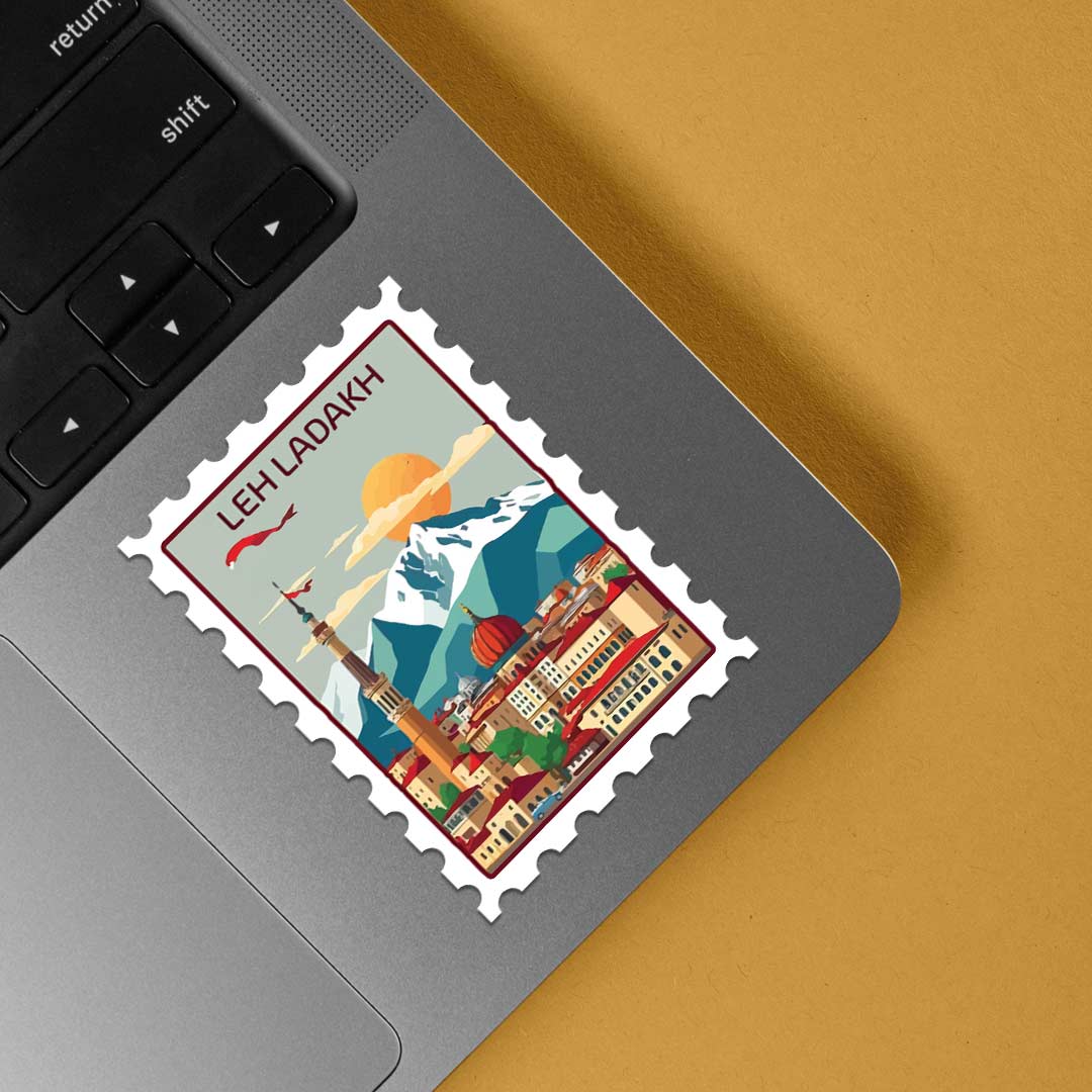 Leh Ladakh Mountain Post Stamp Travels Stickers