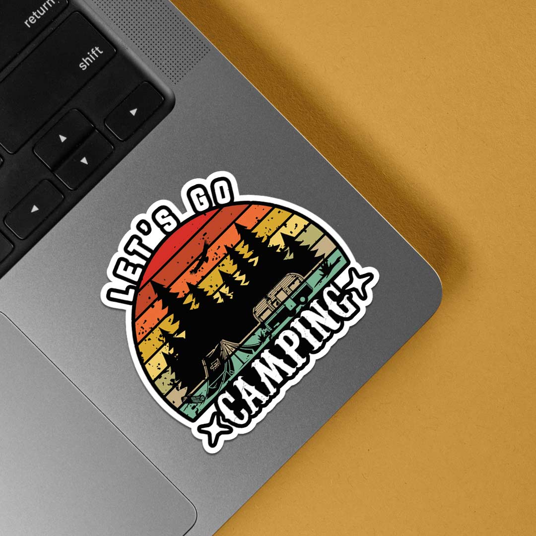 Let's Go Camping Travels Stickers