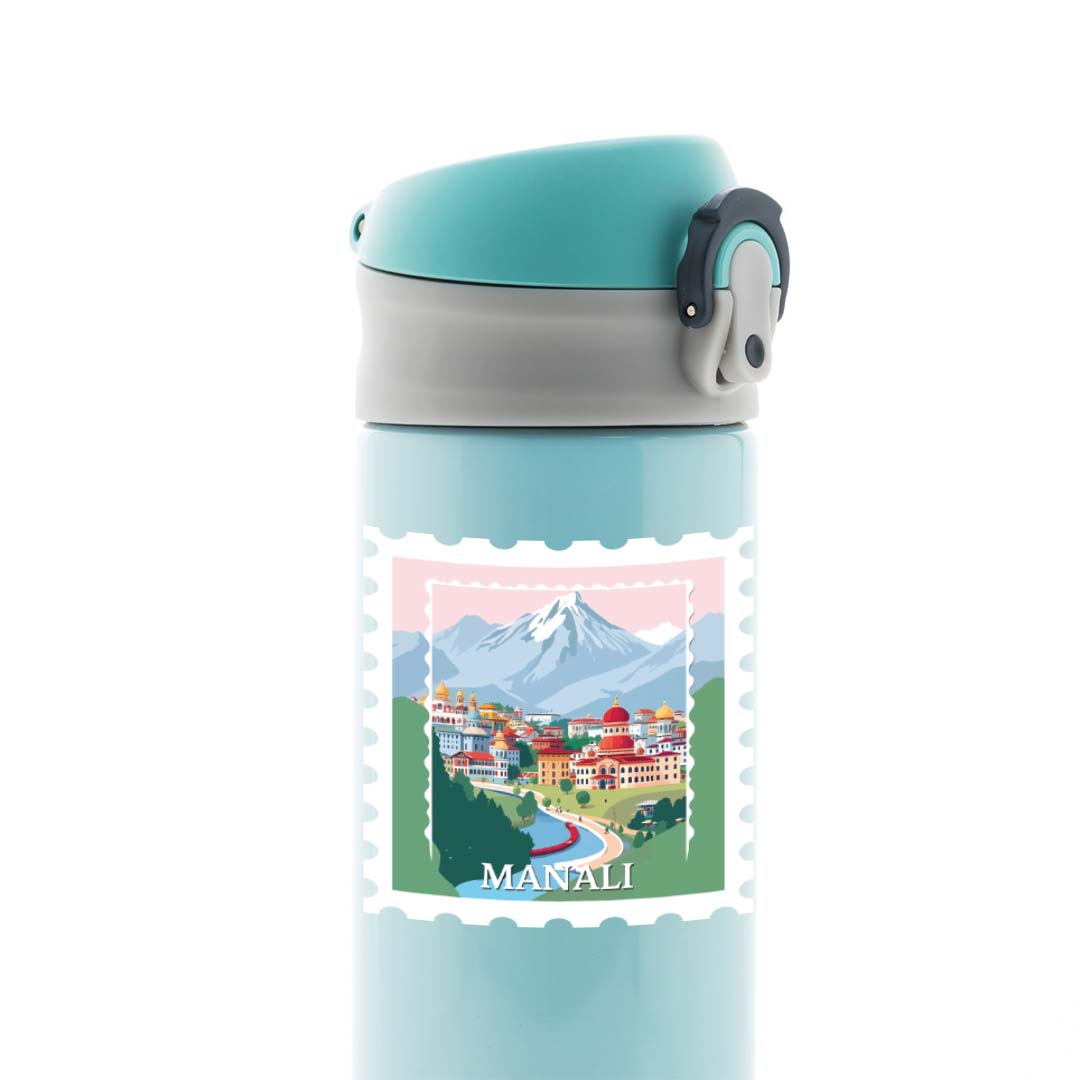 Manali Mountain Village Post Stamp Travels Stickers