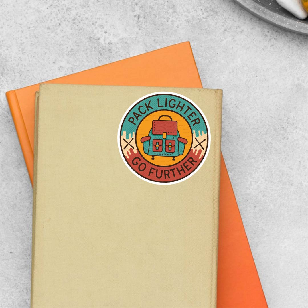 Pack Lighter Go Further Round Travels Stickers