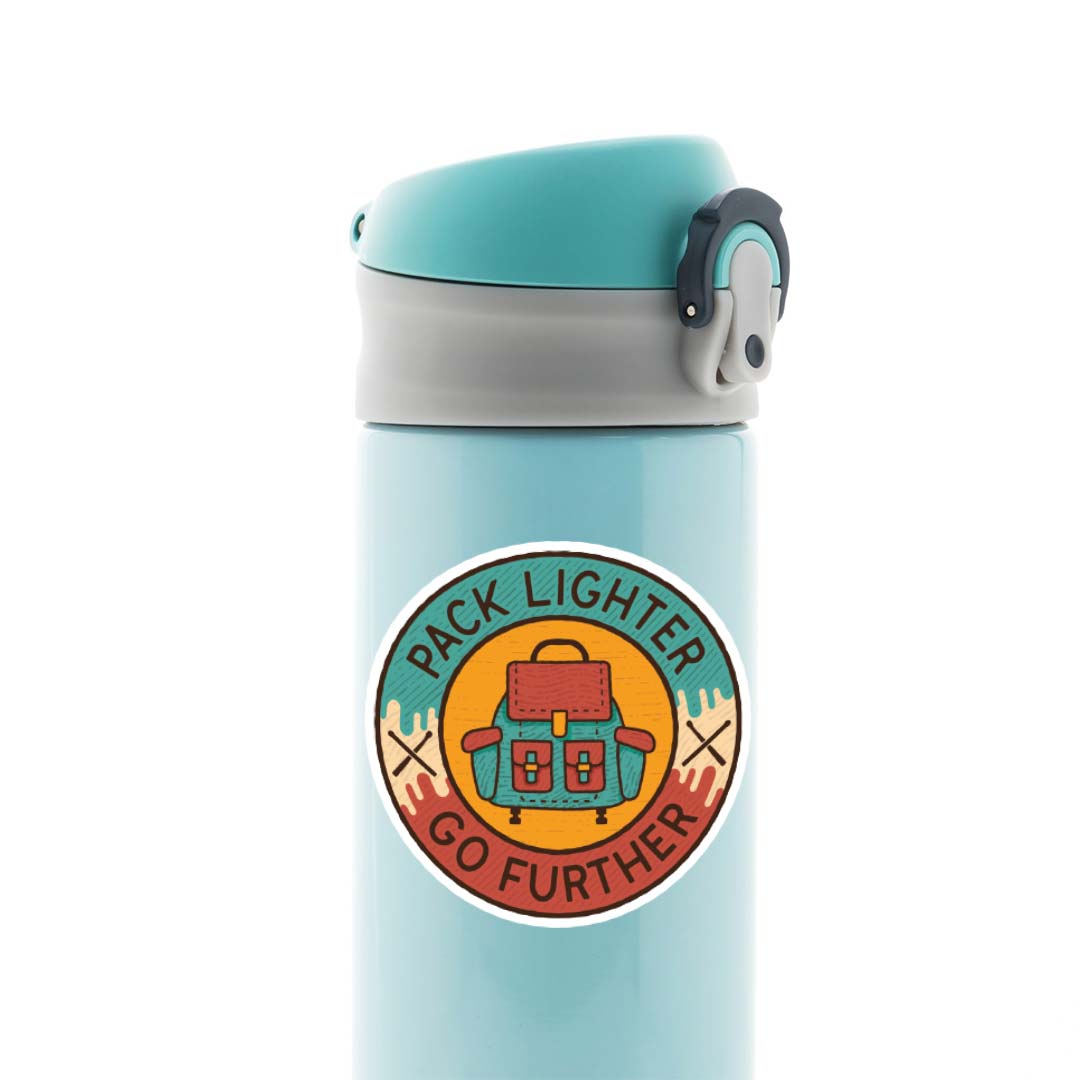 Pack Lighter Go Further Round Travels Stickers