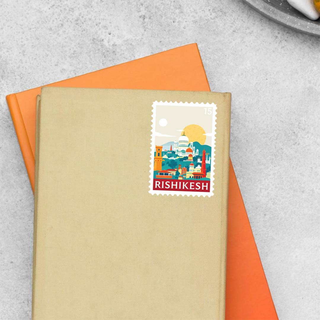 Rishikesh Scenic Post Stamp Travels Stickers