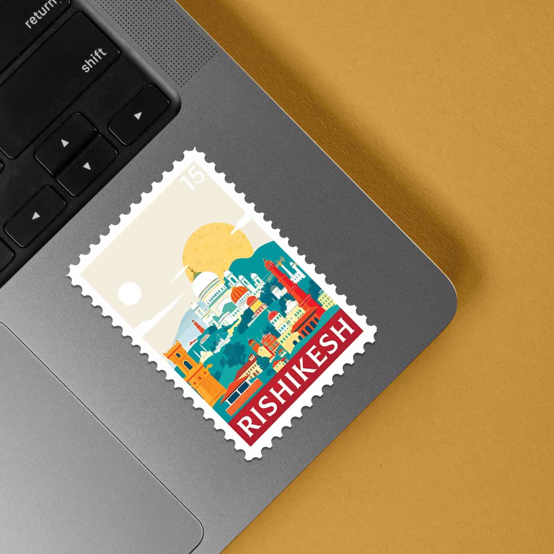 Rishikesh Scenic Post Stamp Travels Stickers