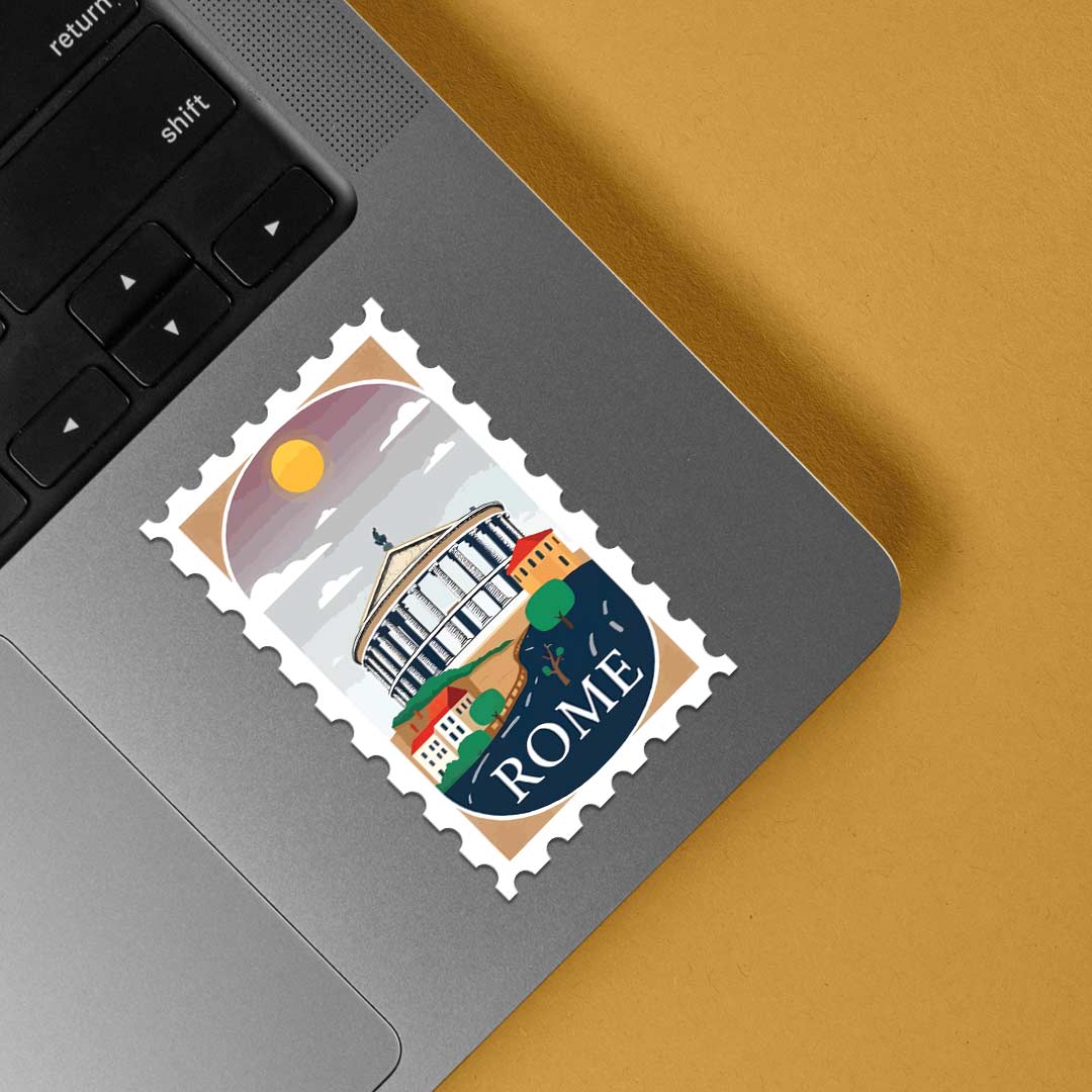 Rome Ancient Architecture Post Stamp Travels Stickers
