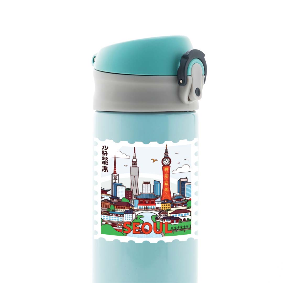 Seoul City Tower Post Stamp Travels Stickers