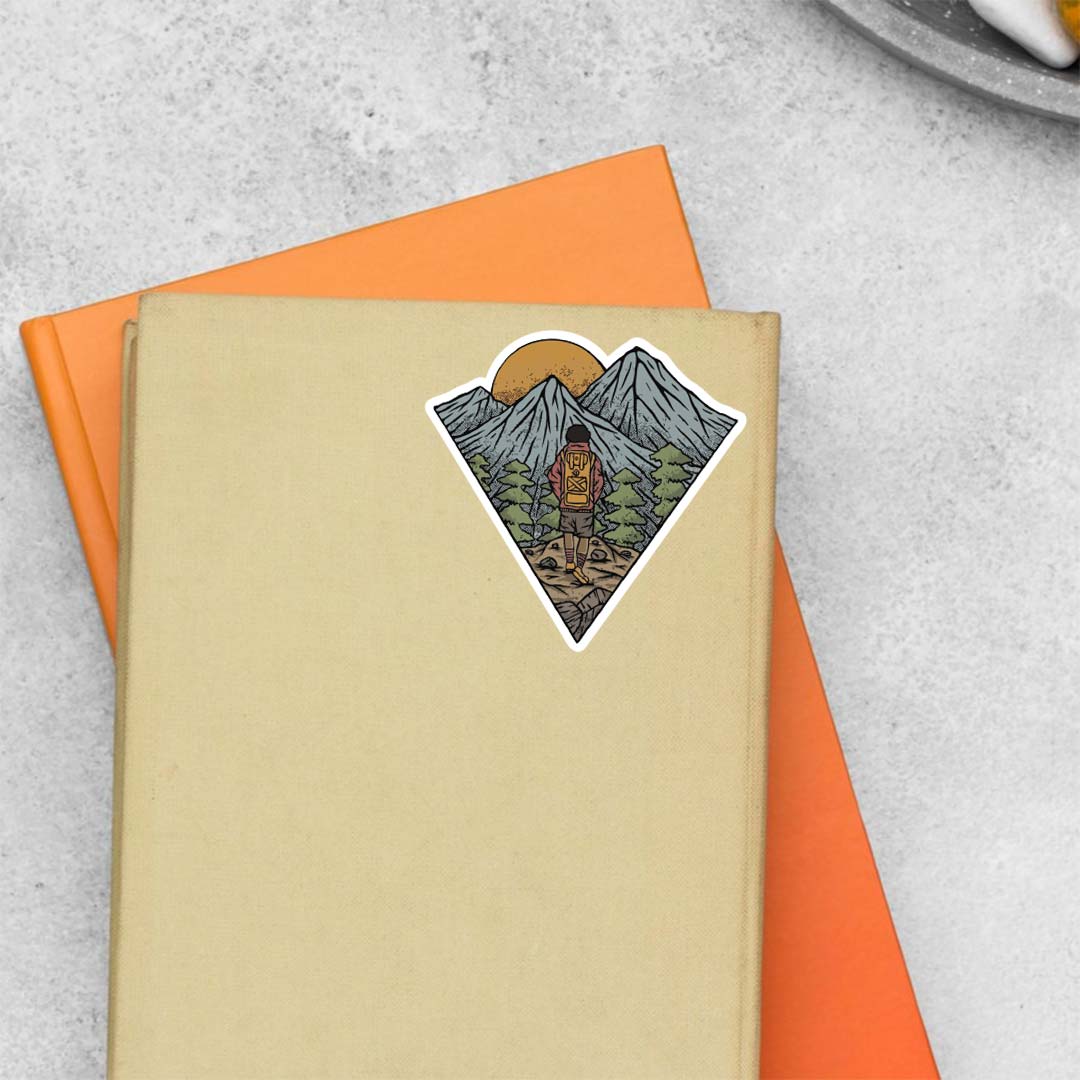 Vintage Mountain Landscape Travels Stickers