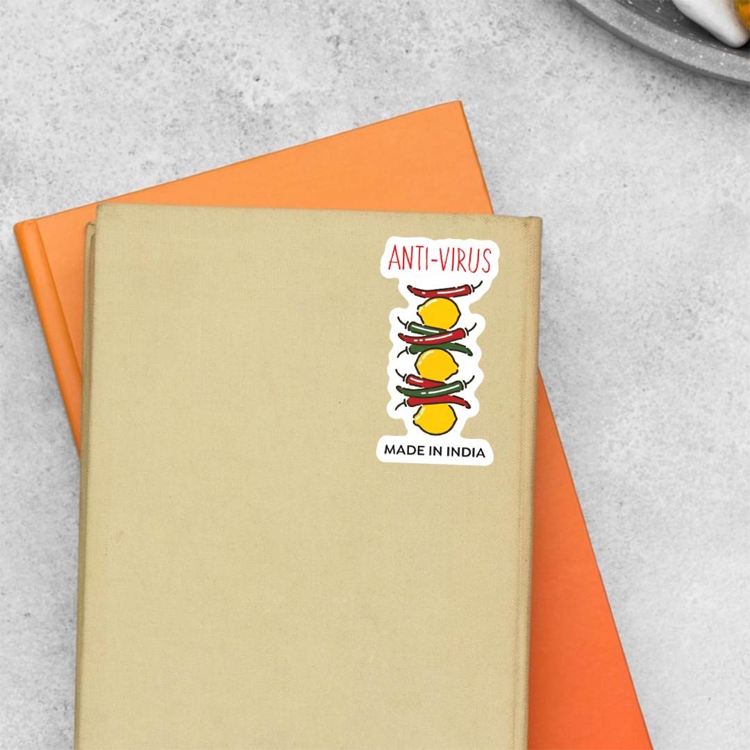 Anti Virus Made In India Witty Stickers