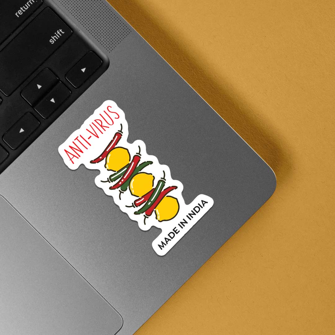 Anti Virus Made In India Witty Stickers
