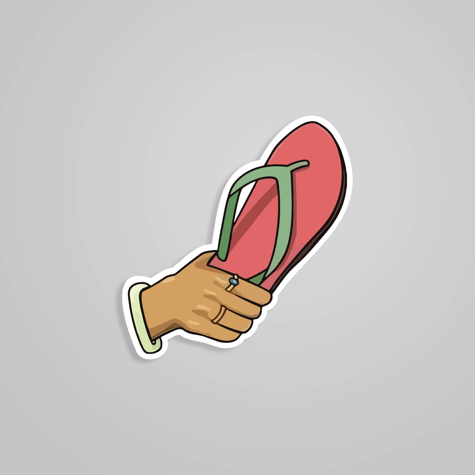 Fomo Store Stickers Witty Haath mein Chappal