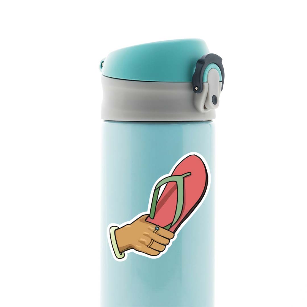 Haath mein Chappal Witty Stickers