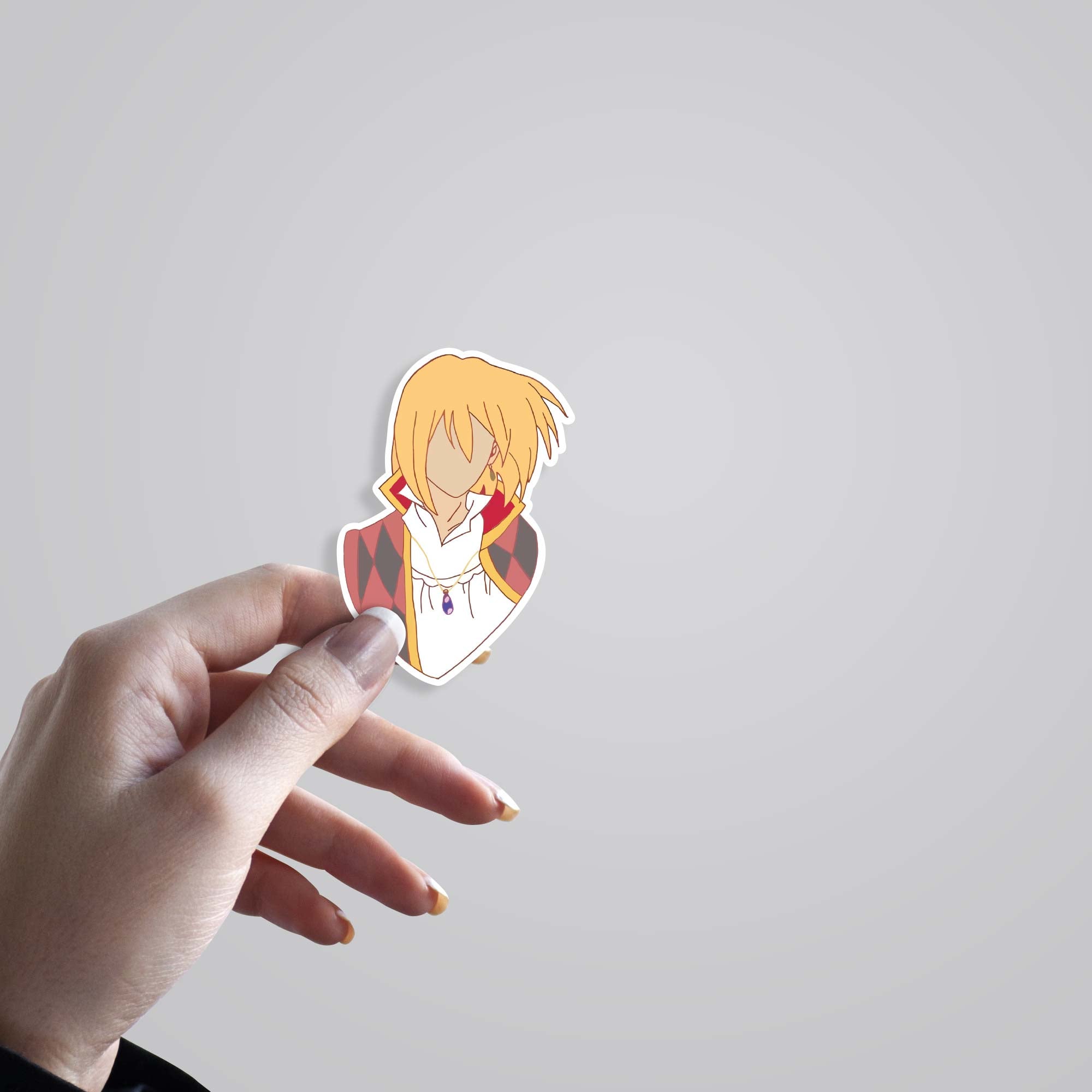 Faceless portrait of Howl Anime Stickers