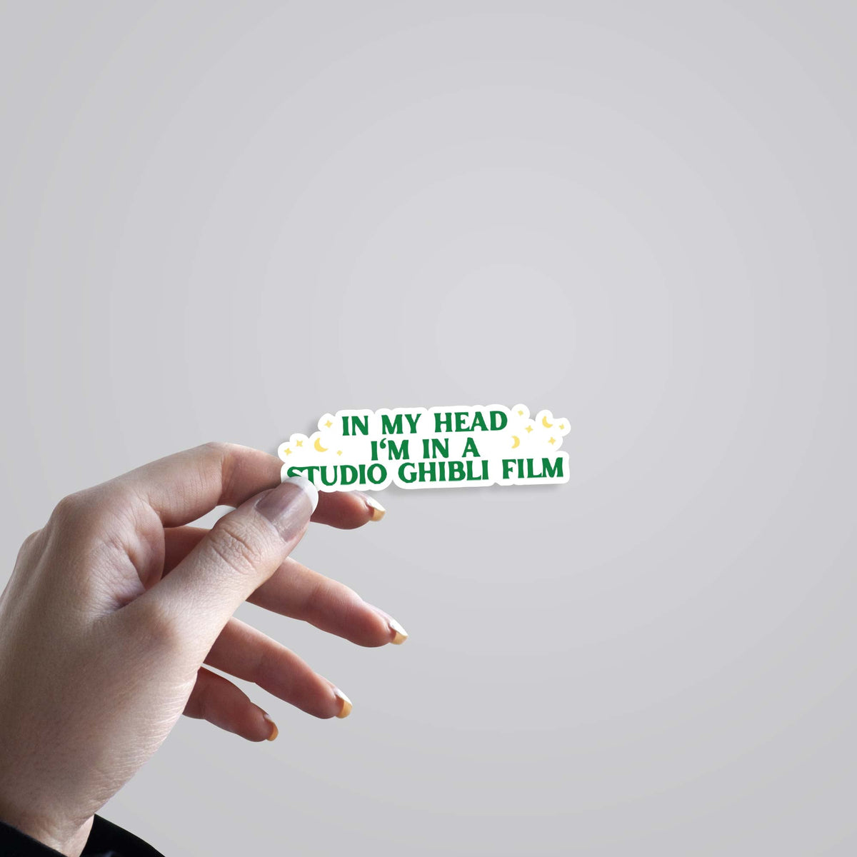 3D In my head I'm in a studio ghibli film Anime Stickers