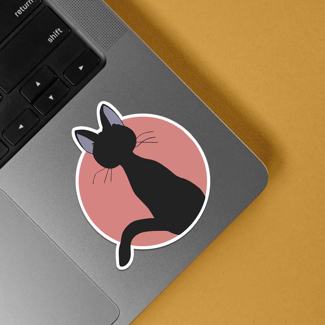 Jiji Cat Silhouette Anime Stickers