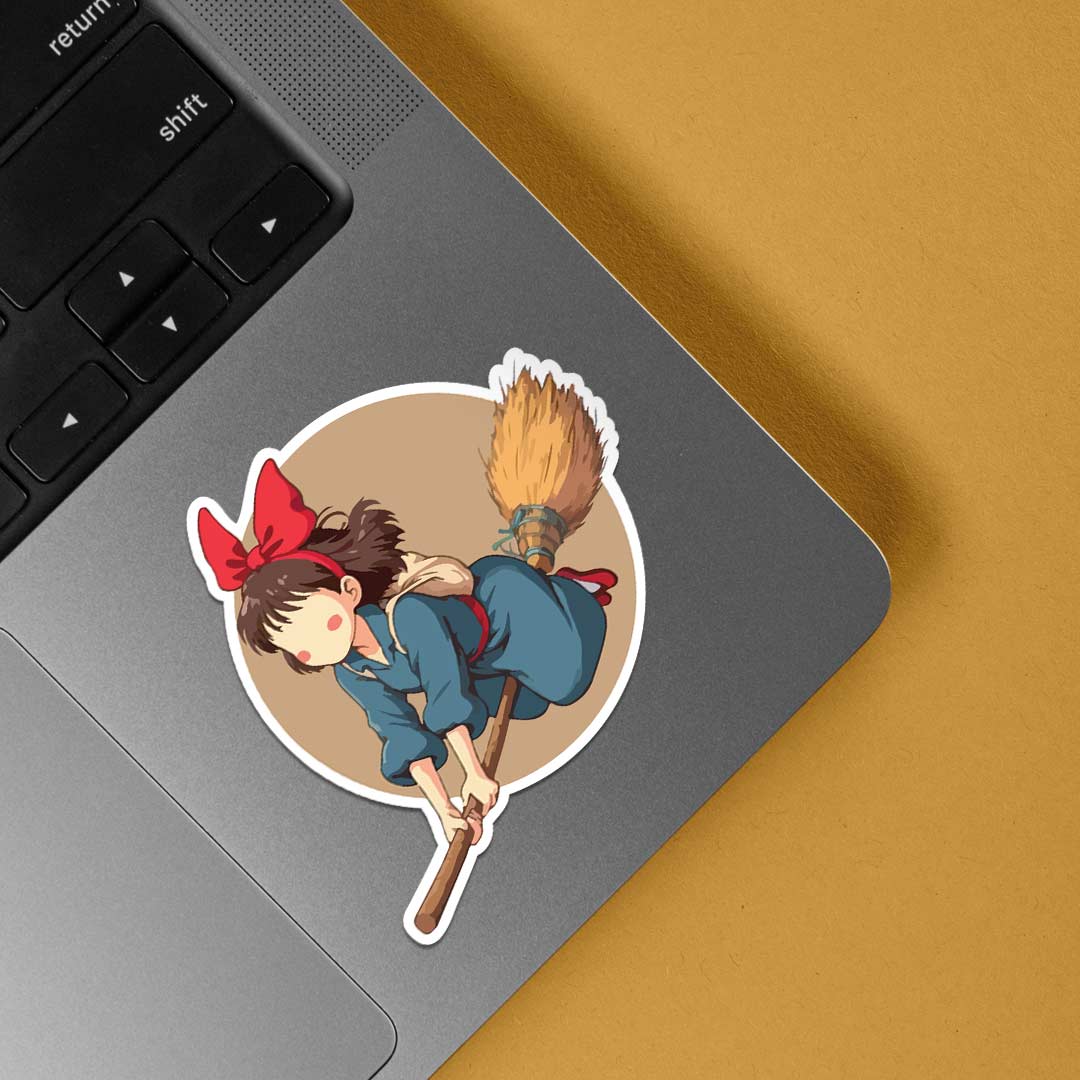 Kiki on Her Broom Anime Stickers