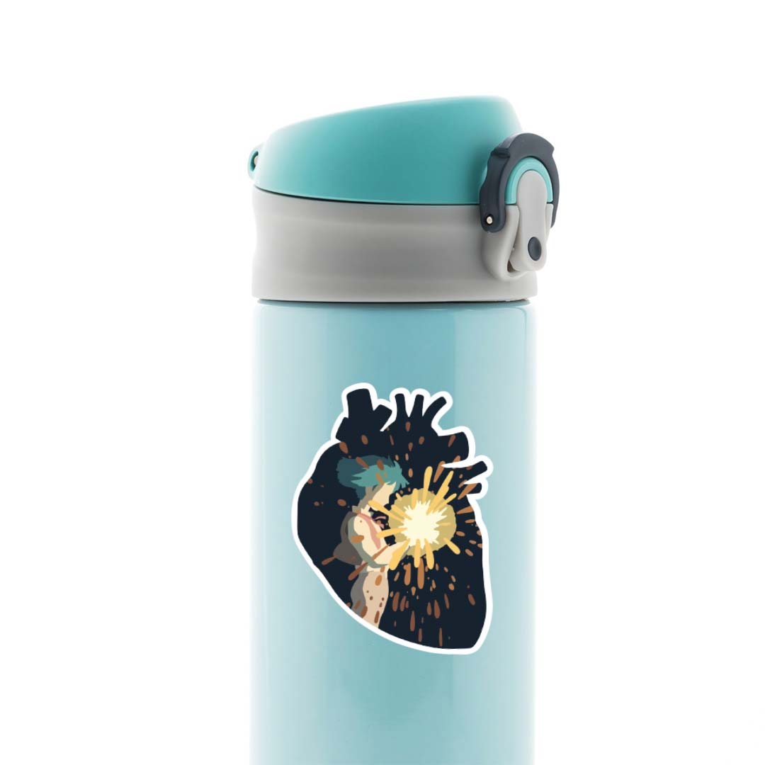 Sophie Holding Howl’s Heart Anime Stickers