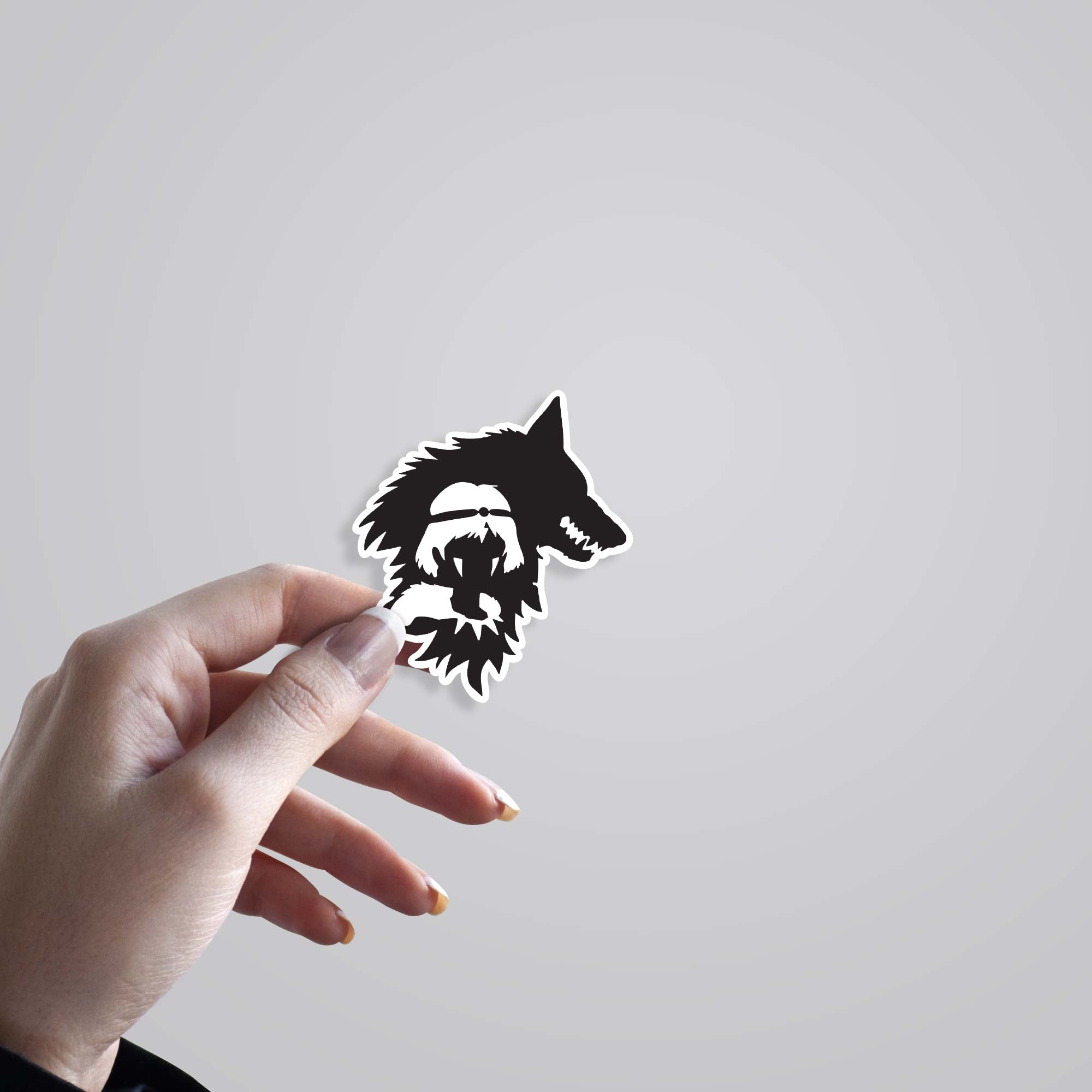 Wolf Princess Silhouette Anime Stickers