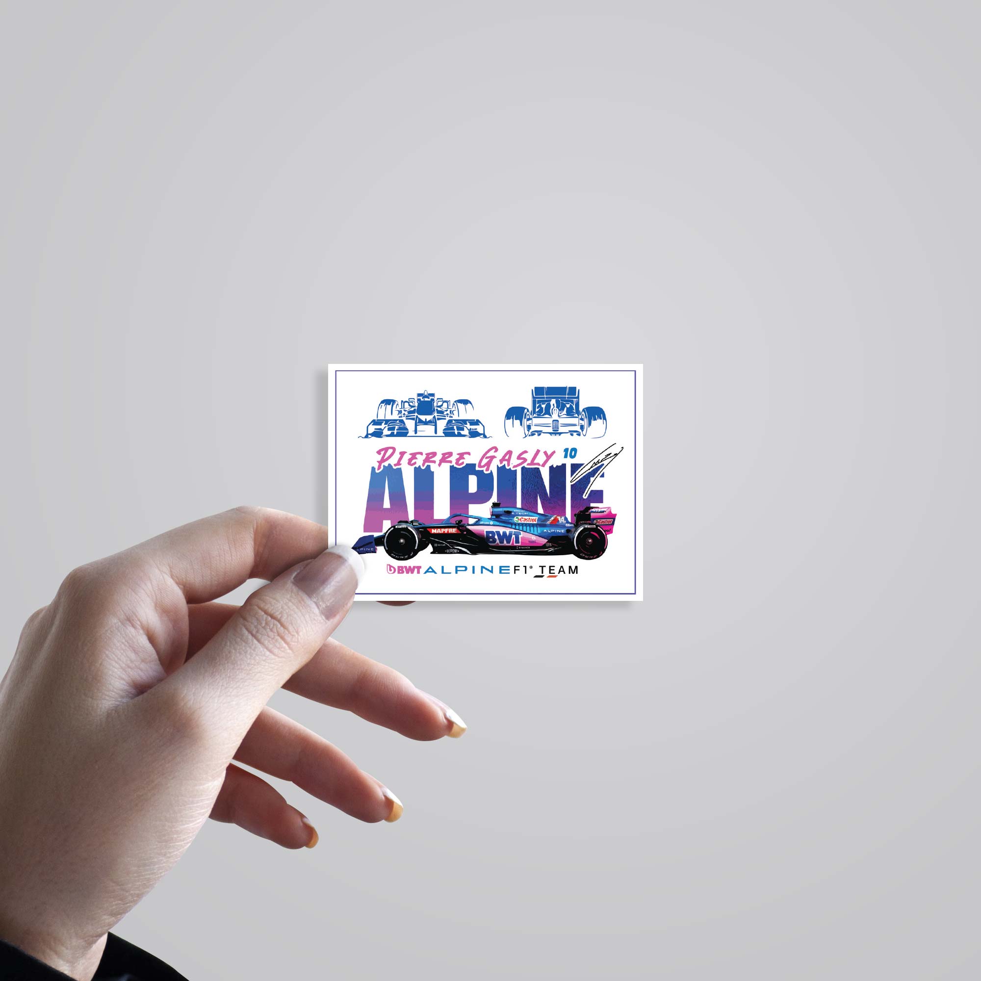 Alpine F1 Team Pierre Gasly Cars & Bikes Stickers
