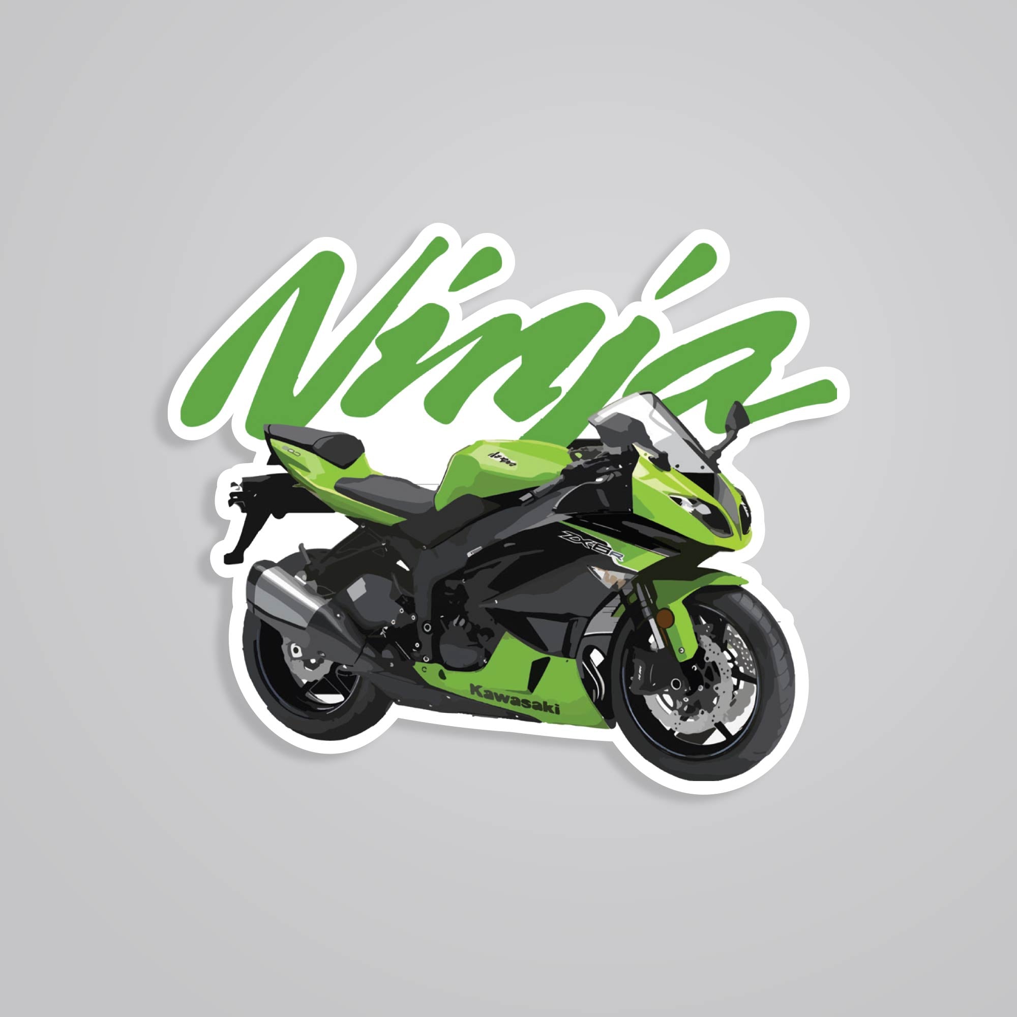 Ninja Kawasaki ZX 6R Cars & Bikes Stickers