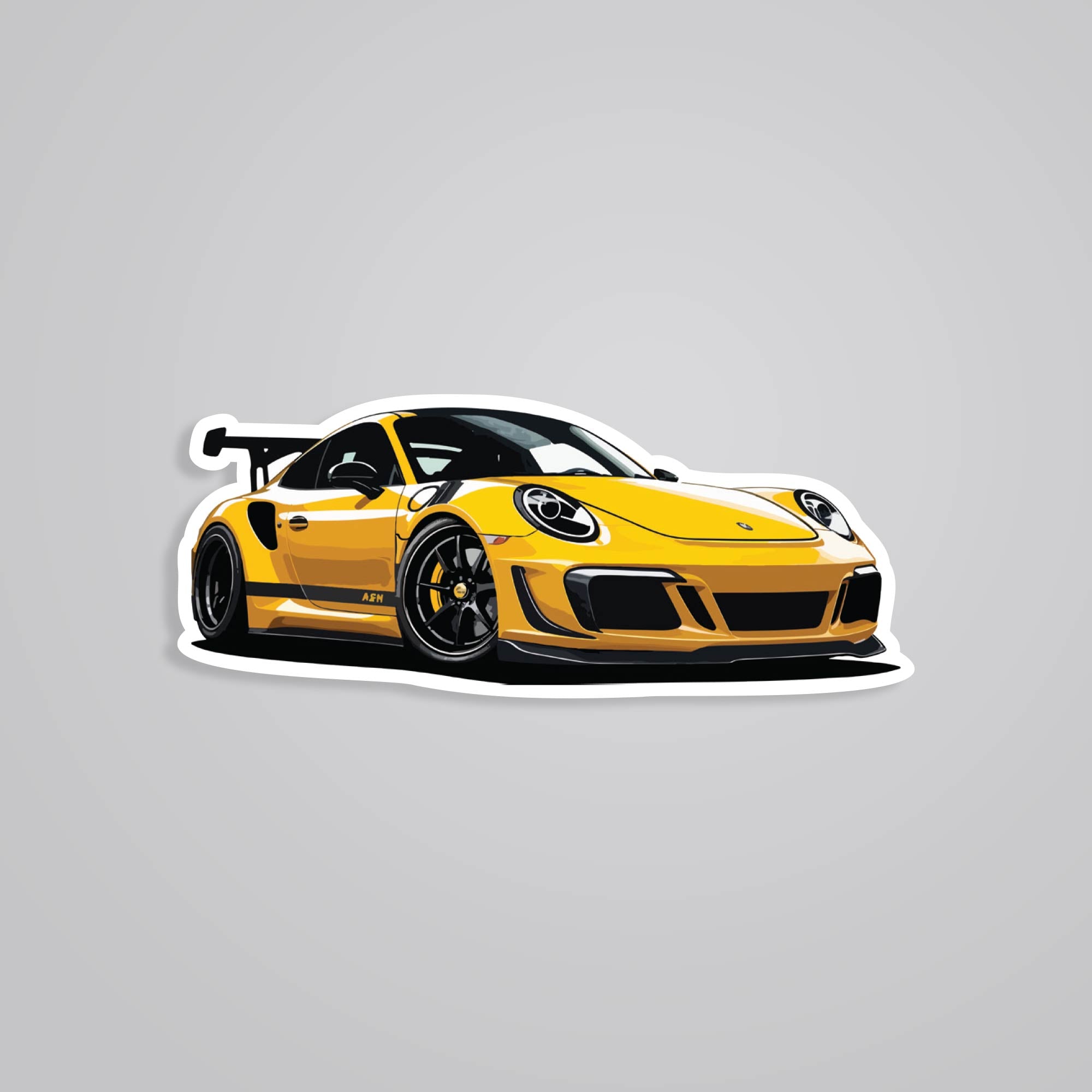 Fomo Store Stickers Cars & Bikes Porsche 911 GT2 RS Yellow