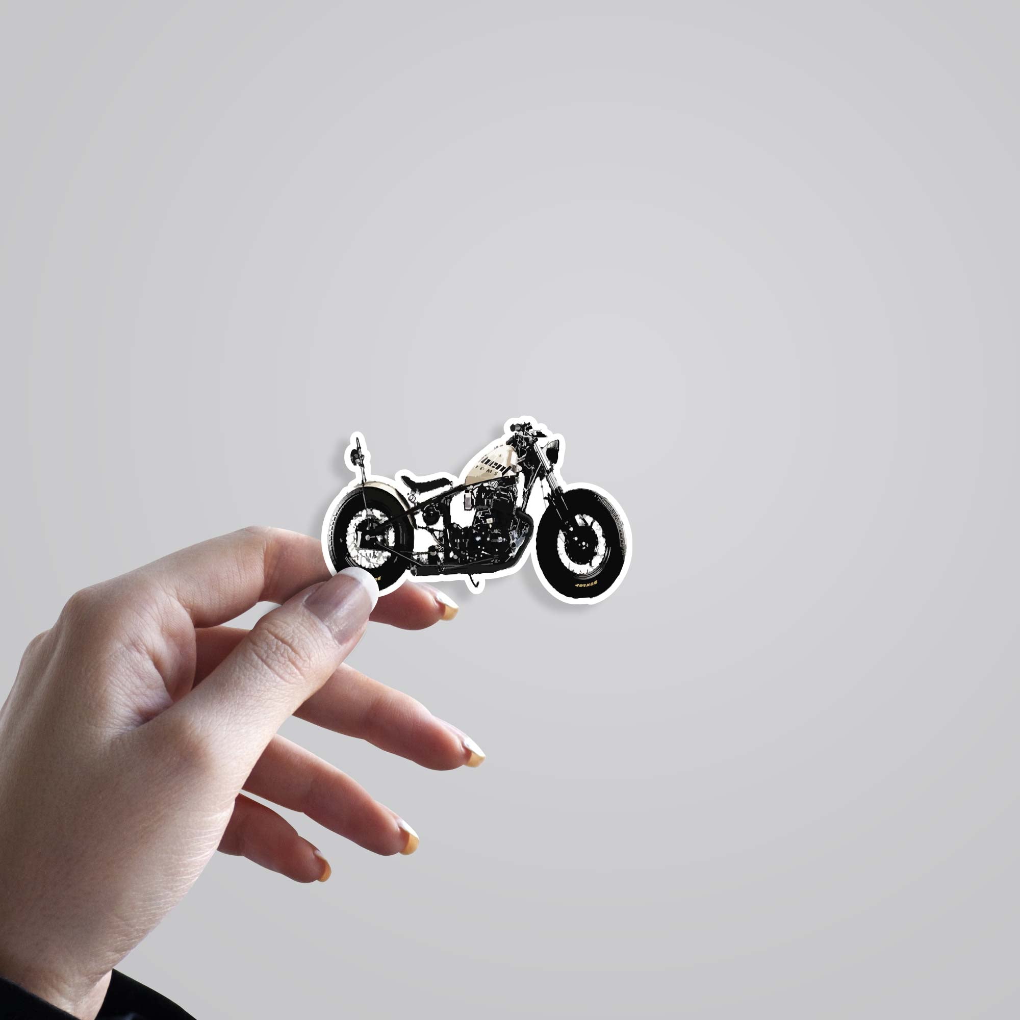 Vintage Bobber Motorcycle Cars & Bikes Stickers