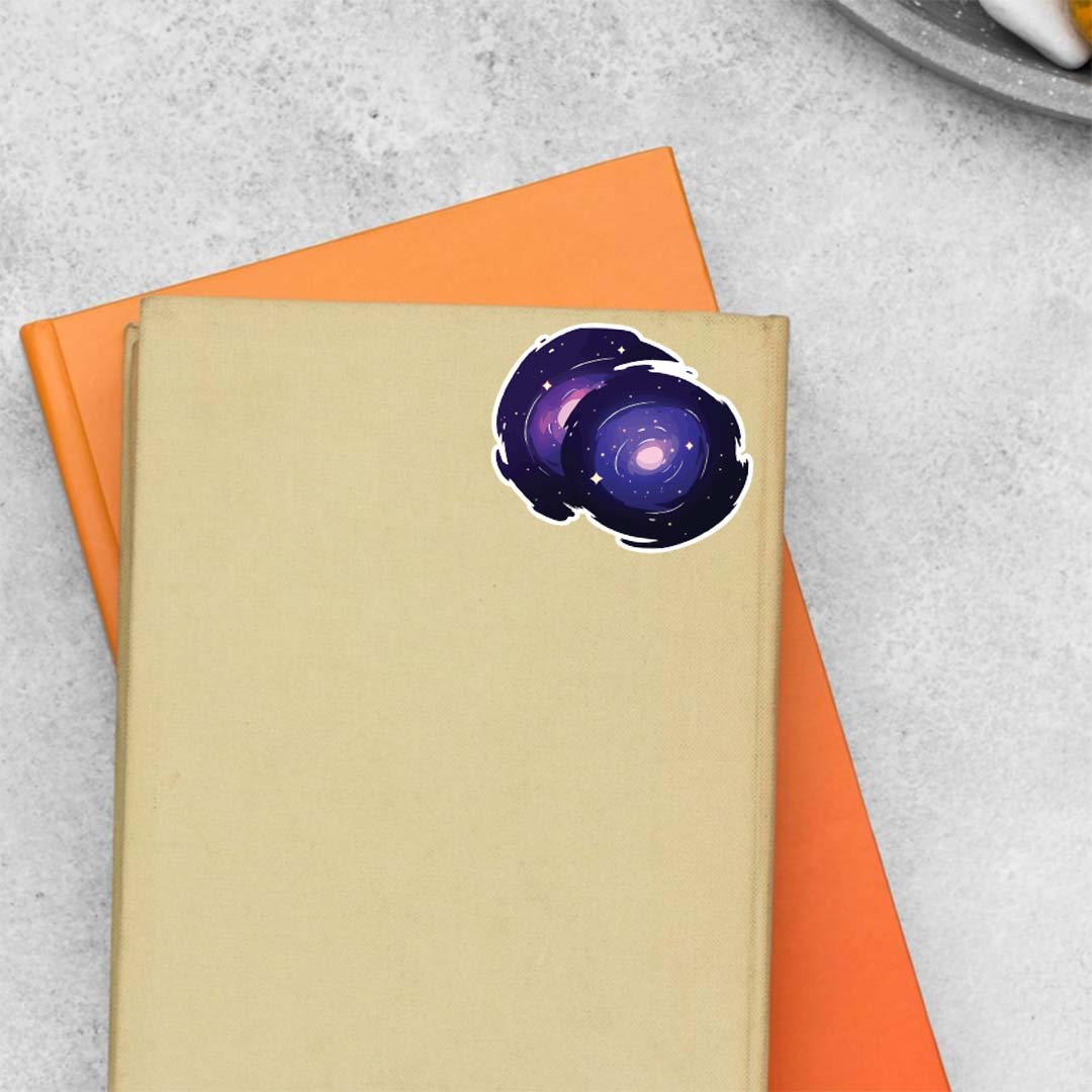 Double Galaxy Swirl Casual Stickers