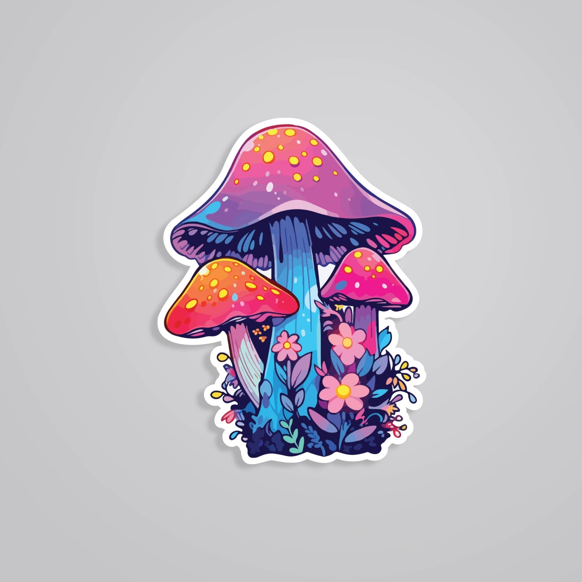 Fomo Store Stickers Casual Neon Fantasy Mushrooms
