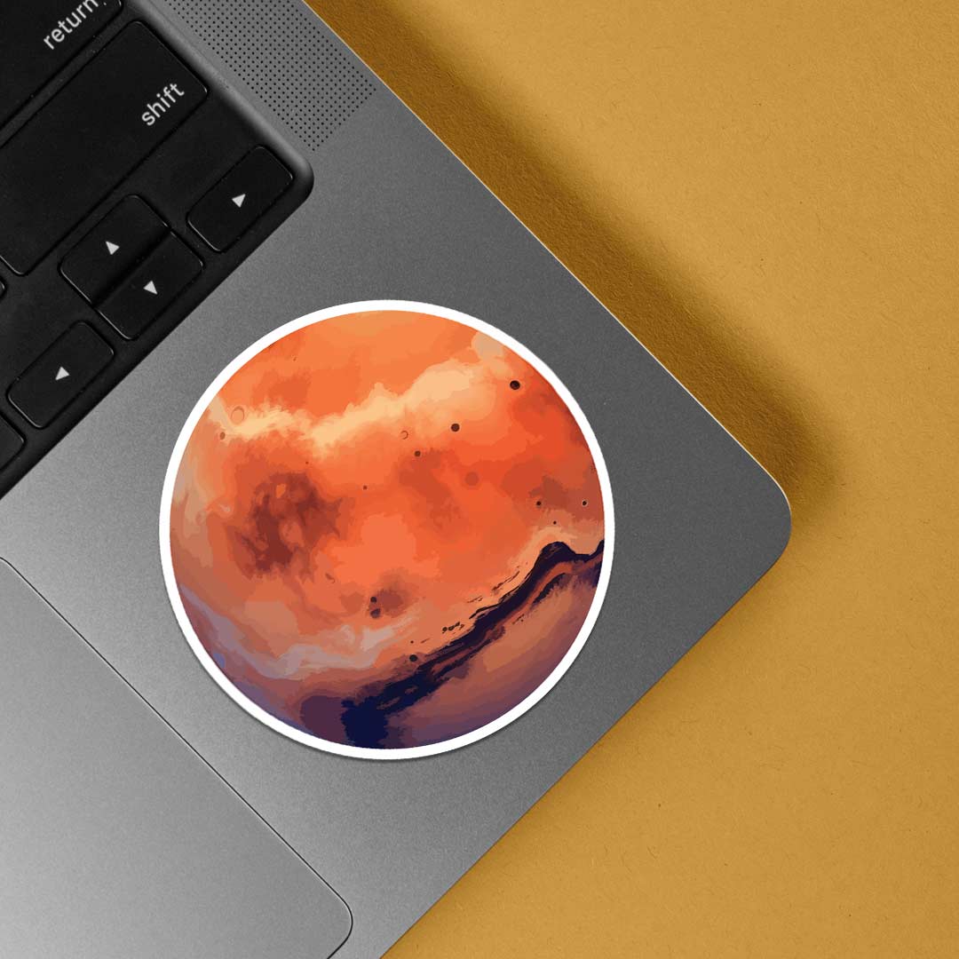 Planet Mars Casual Stickers