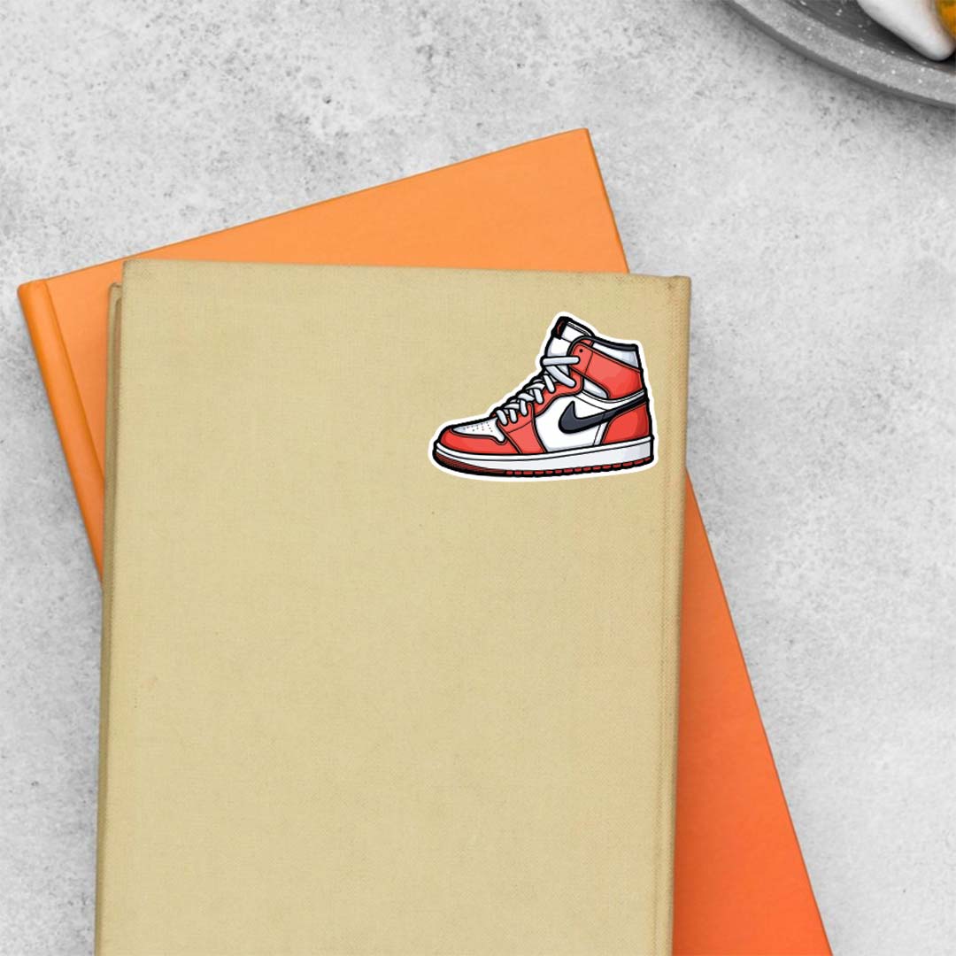 Red & White Sneakers Casual Stickers