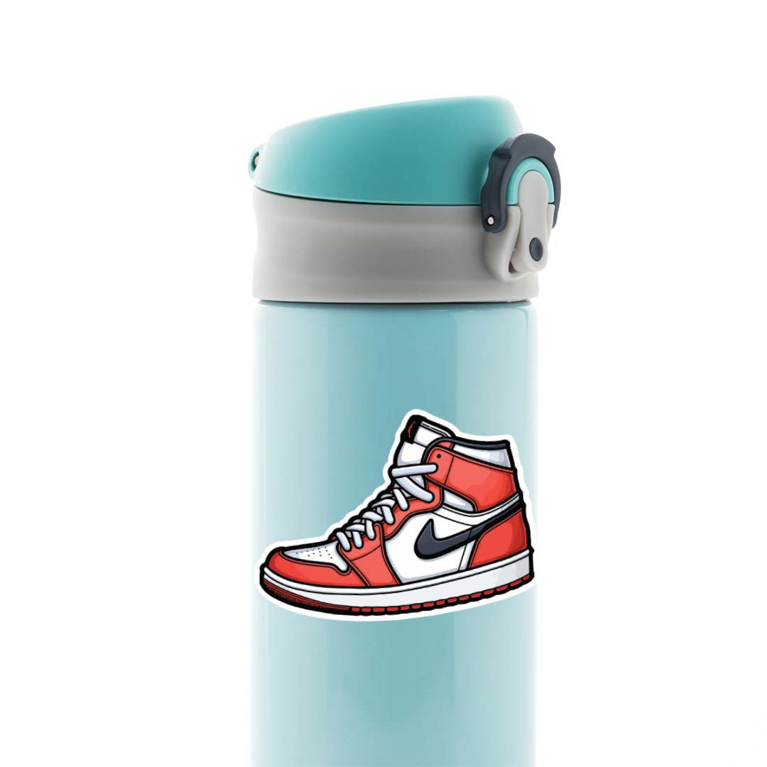 Red & White Sneakers Casual Stickers