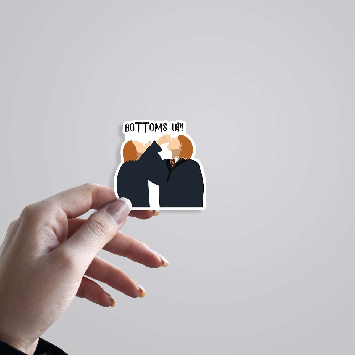 3D Bottoms up George and Fred Movies Stickers