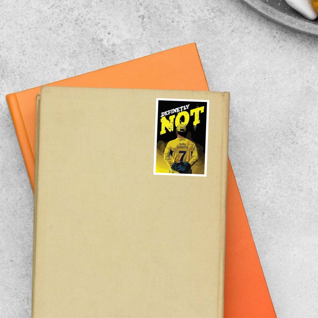 Definetly Not Dhoni Sports Stickers