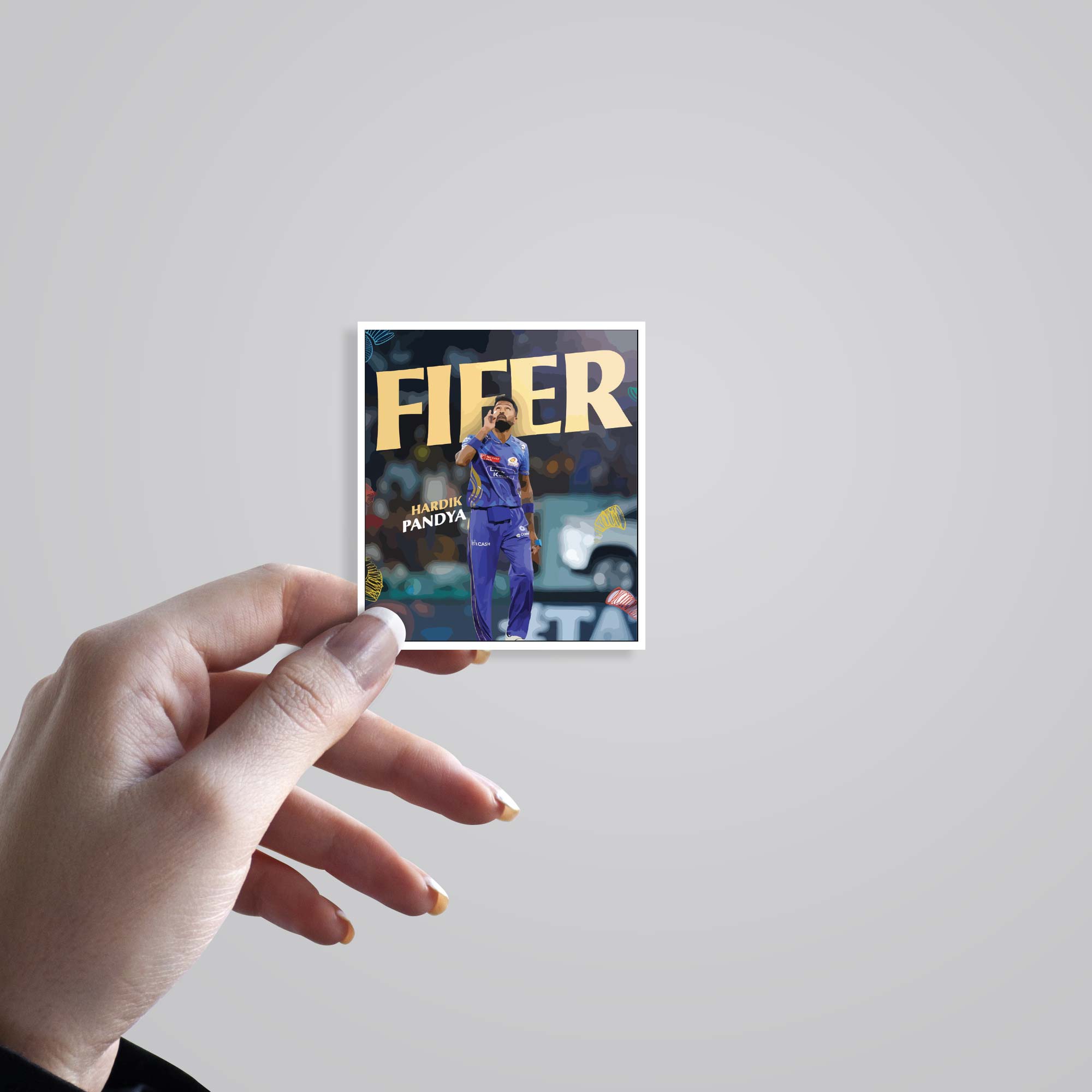 Fifer Hardik Pandya Sports Stickers