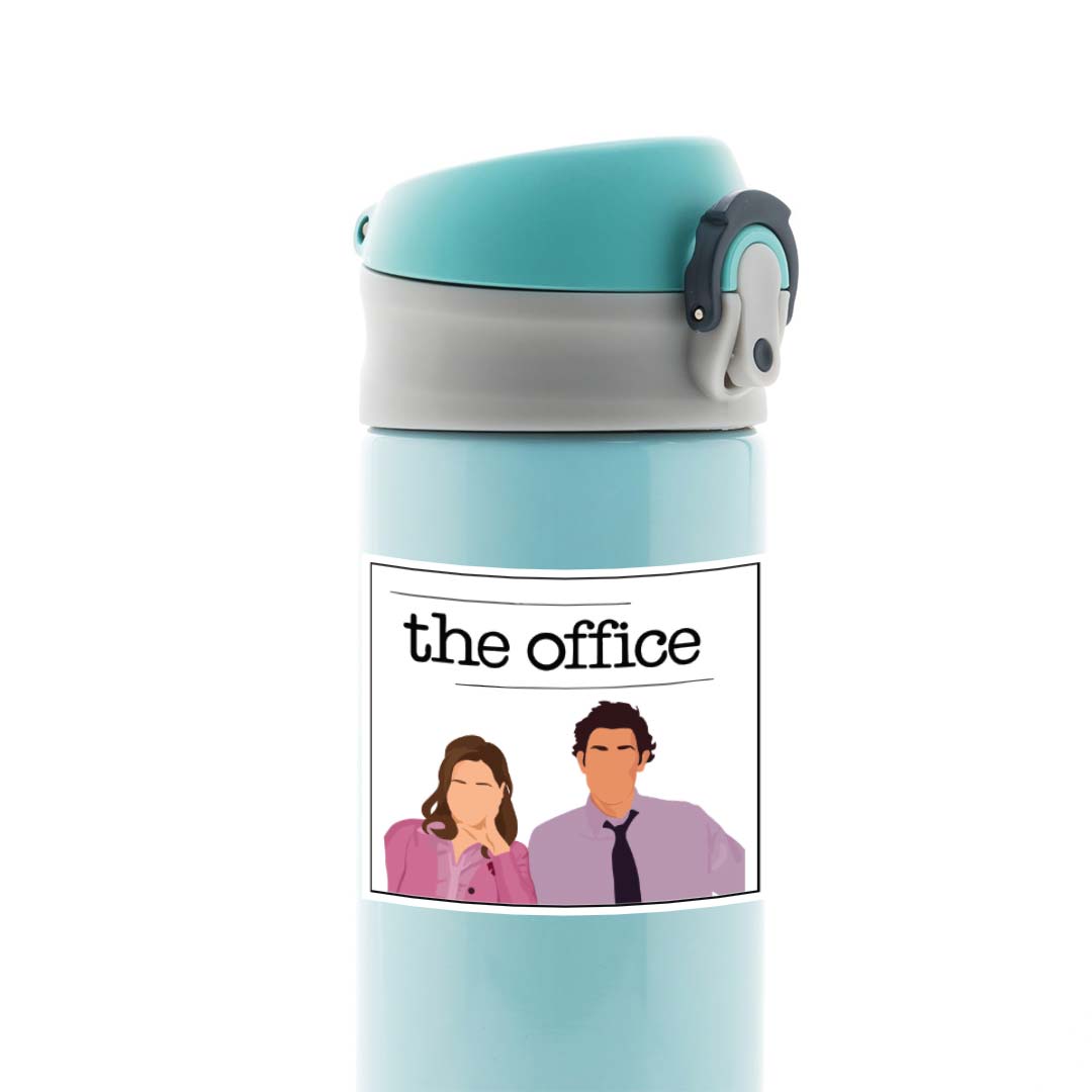 The office Pan and Jim TV Shows Stickers