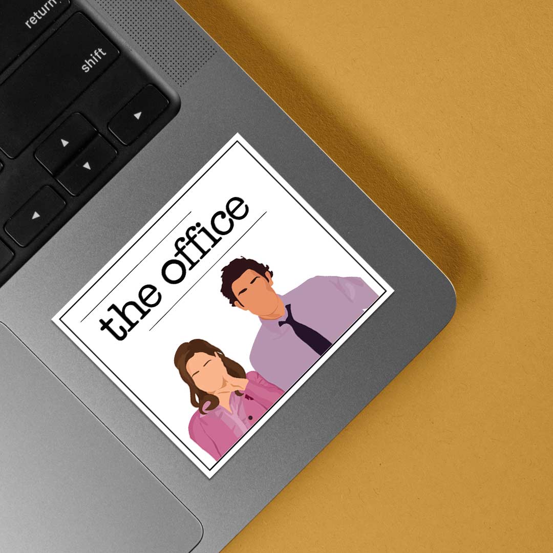 The office Pan and Jim TV Shows Stickers