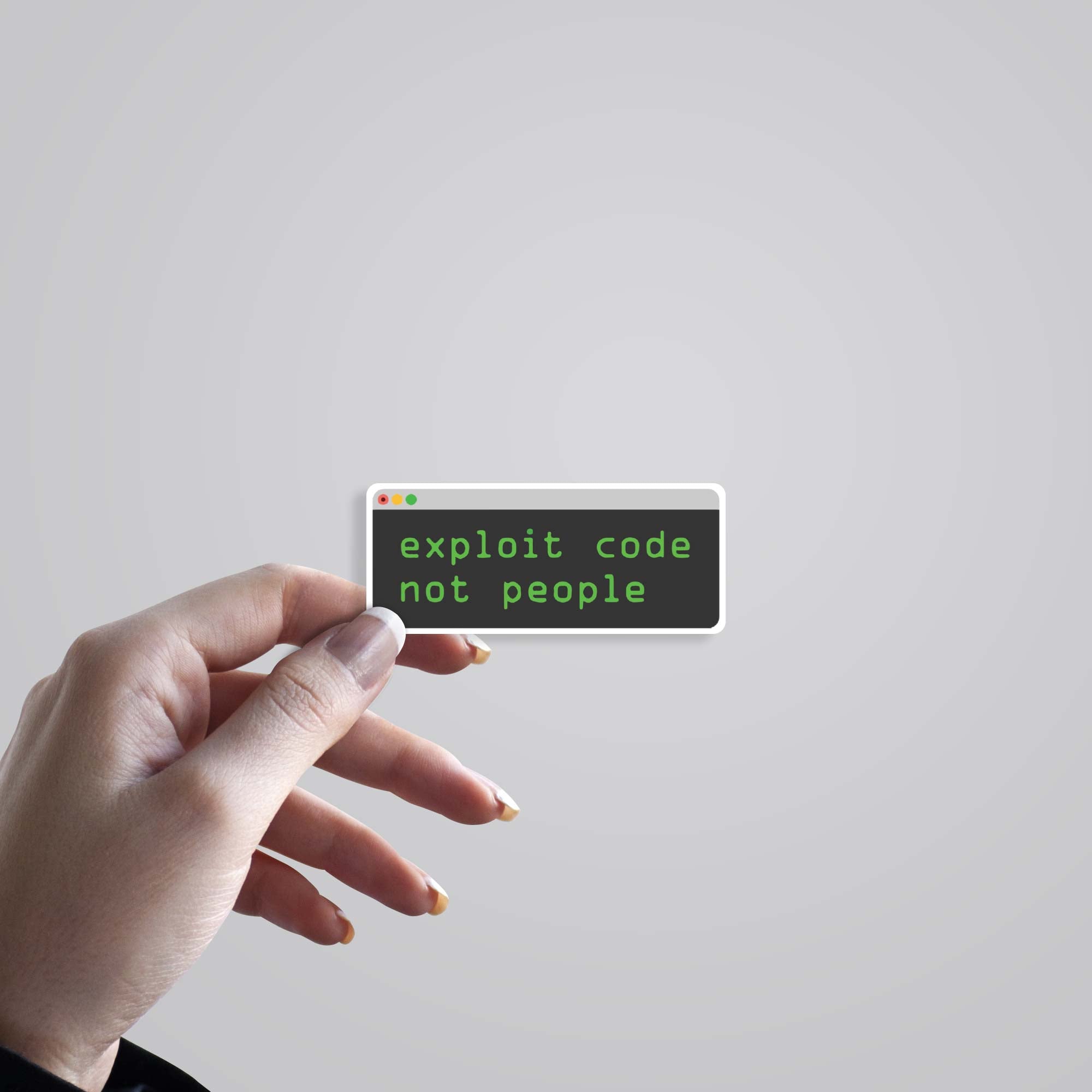 Exploit code not people Witty Stickers