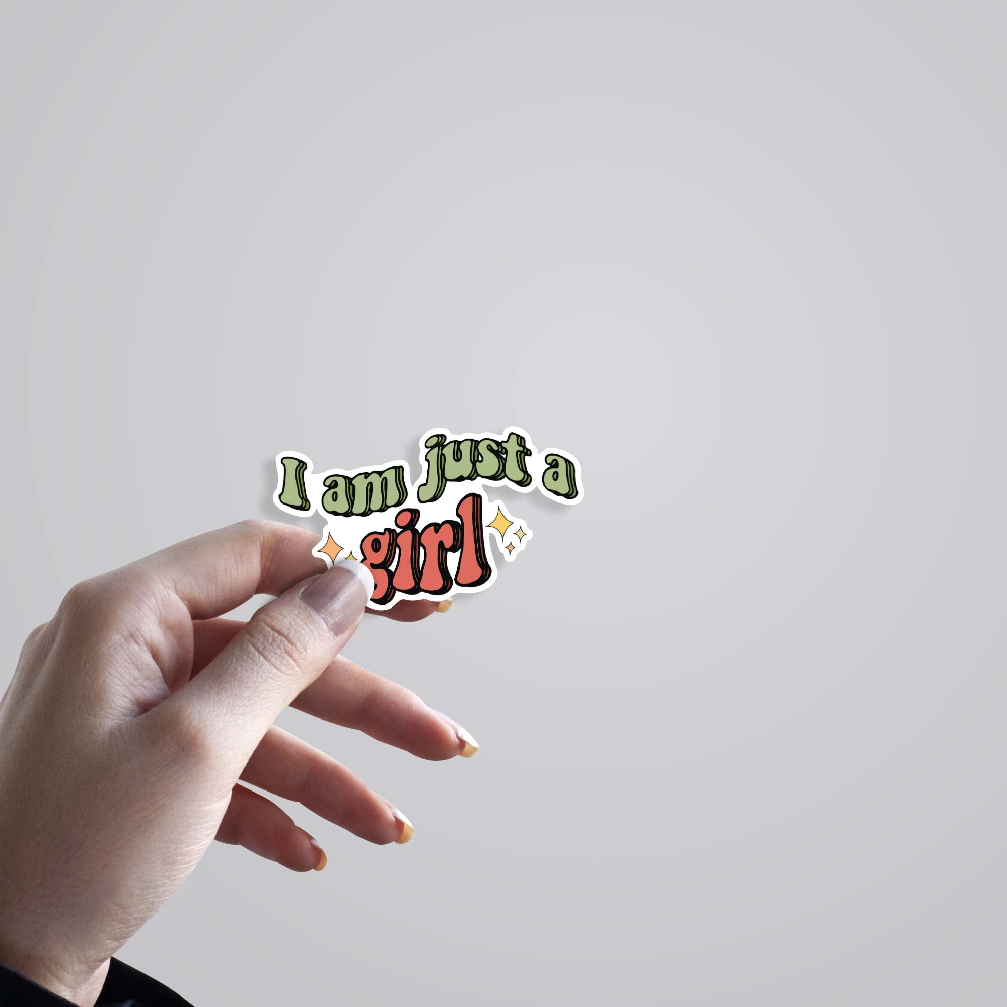 I am just a girl Witty Stickers
