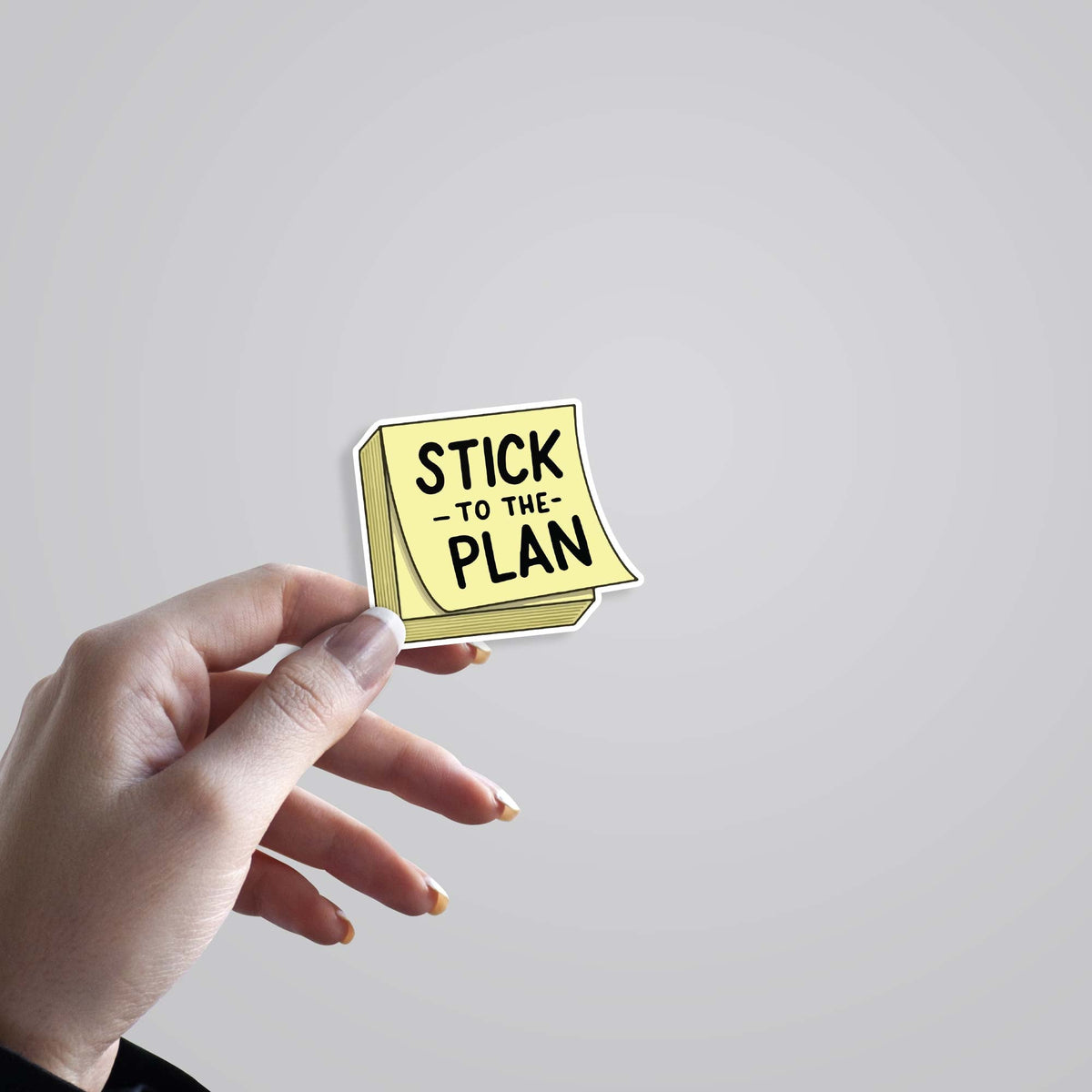 3D Stick to the plan Witty Stickers