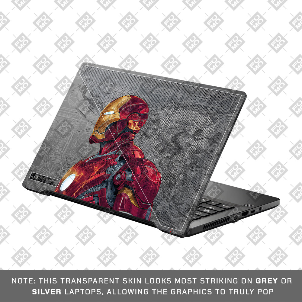 Transparent Futuristic Iron Man Asus ROG Zephyrus G14 GA401 Laptop Skin