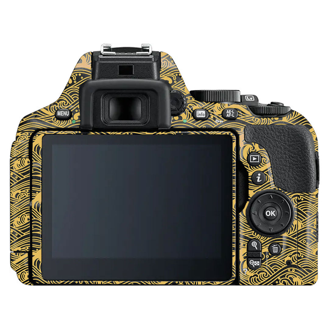 Textured Golden Tide Nikon D5600 Camera Skin