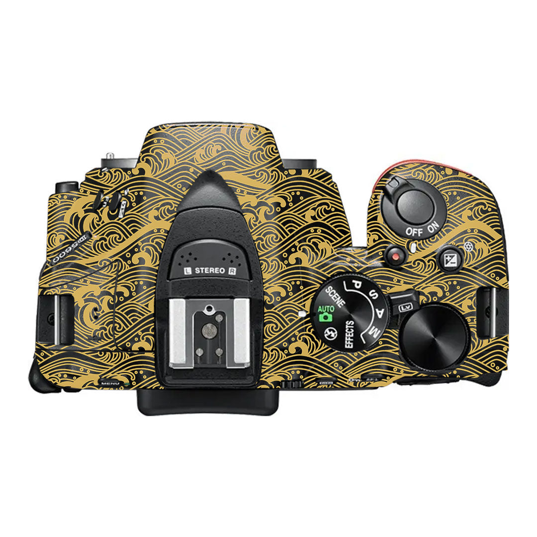 Textured Golden Tide Nikon D5600 Camera Skin
