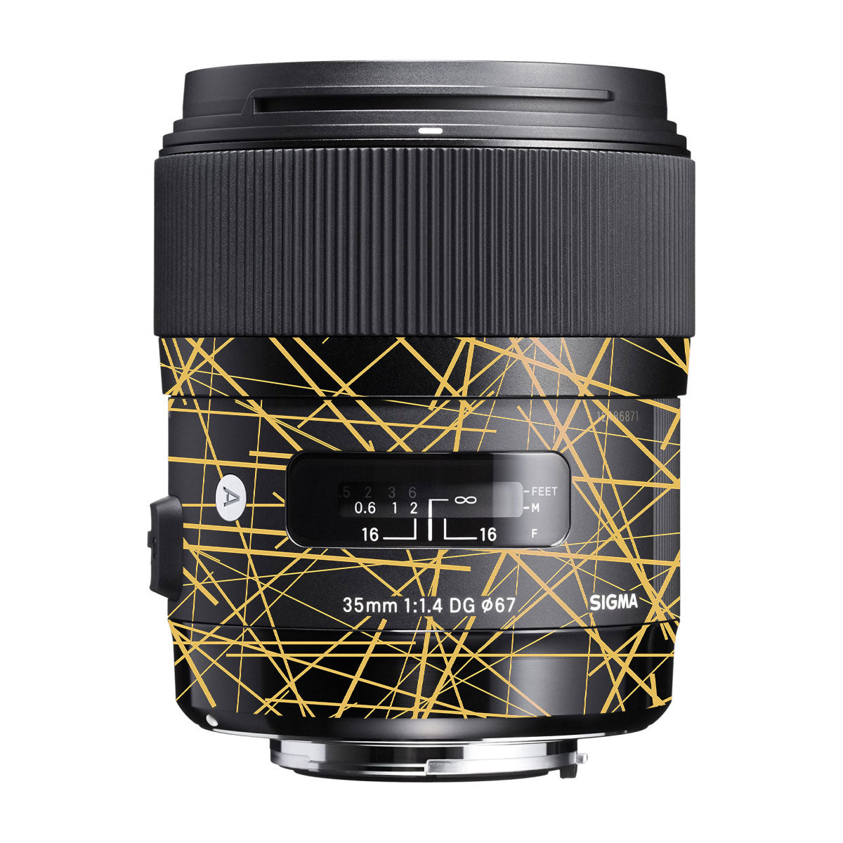 Textured Golden Web Sigma 35mm F/1.4 DG Canon Mount Camera Lens Skin