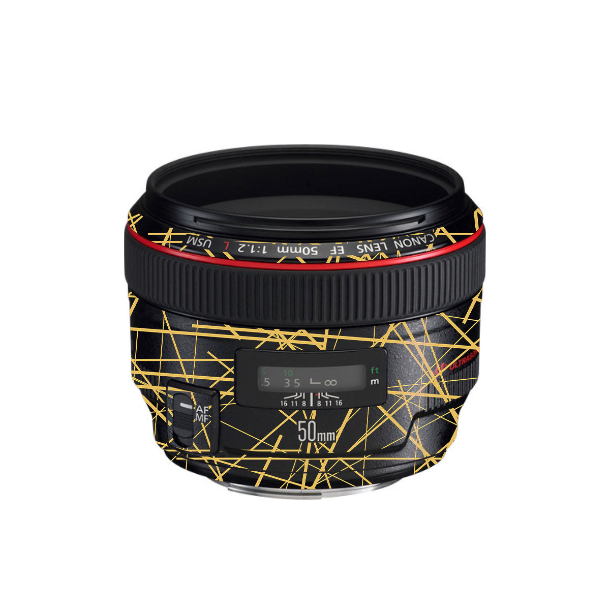 Textured Golden Web Canon EF 50mm F/1.2 L USM Camera Lens Skin