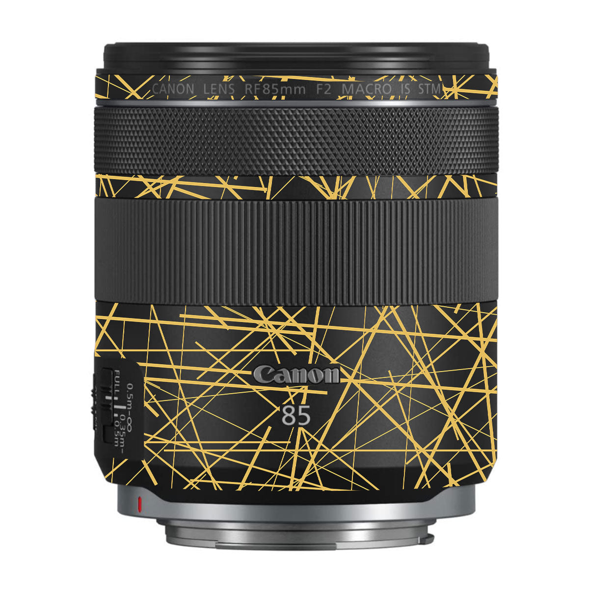 Textured Golden Web Canon RF 85mm F/2 Macro IS STM Camera Lens Skin
