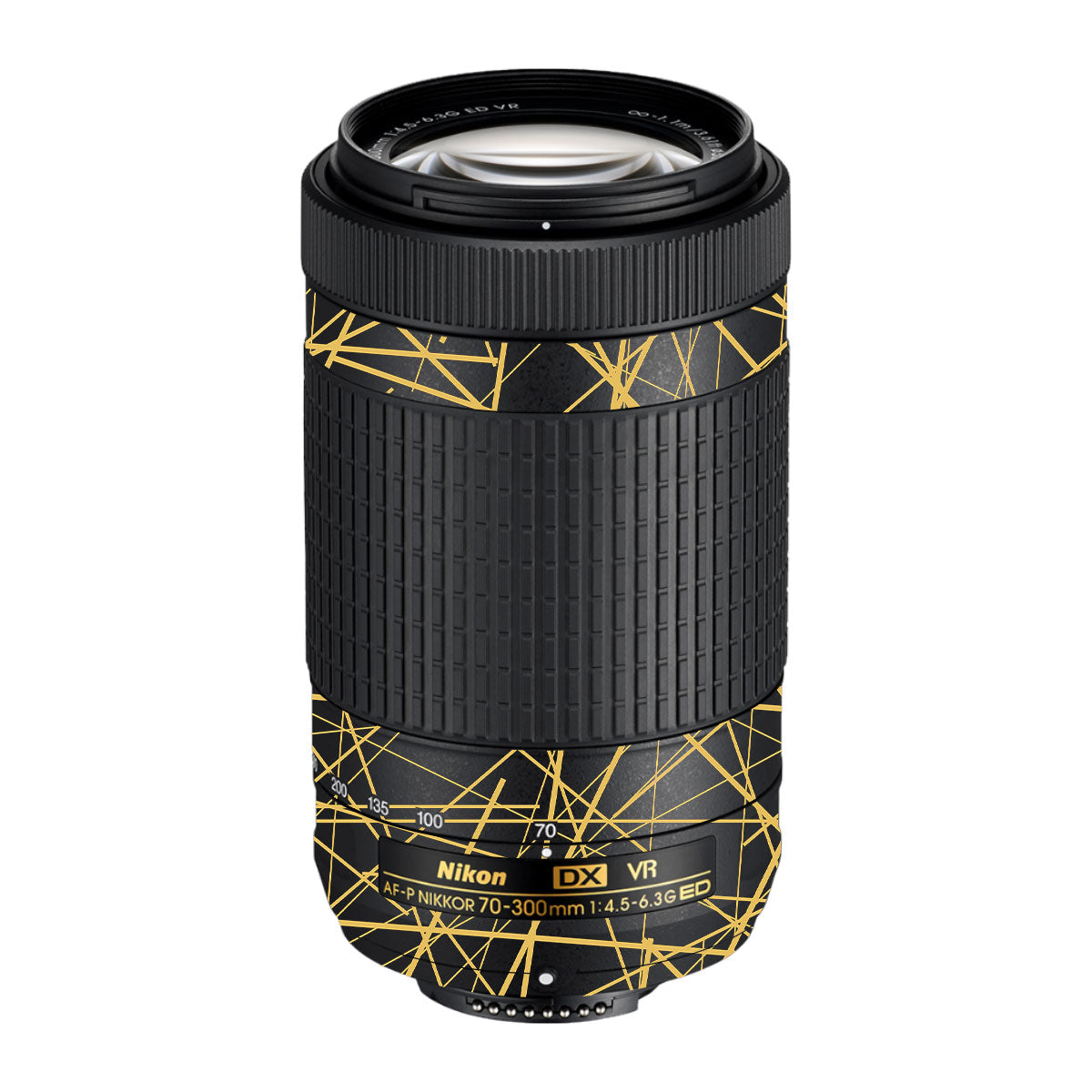 Textured Golden Web Nikon AF-P Nikkor 70-300mm F/4.5-6.3G ED VR Camera Lens Skin