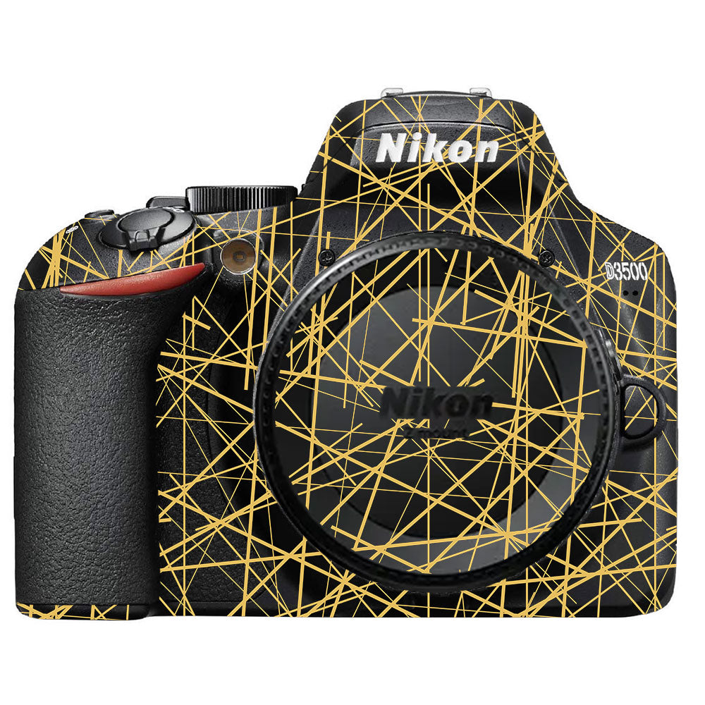 Textured Golden Web Nikon D3500 Camera Skin