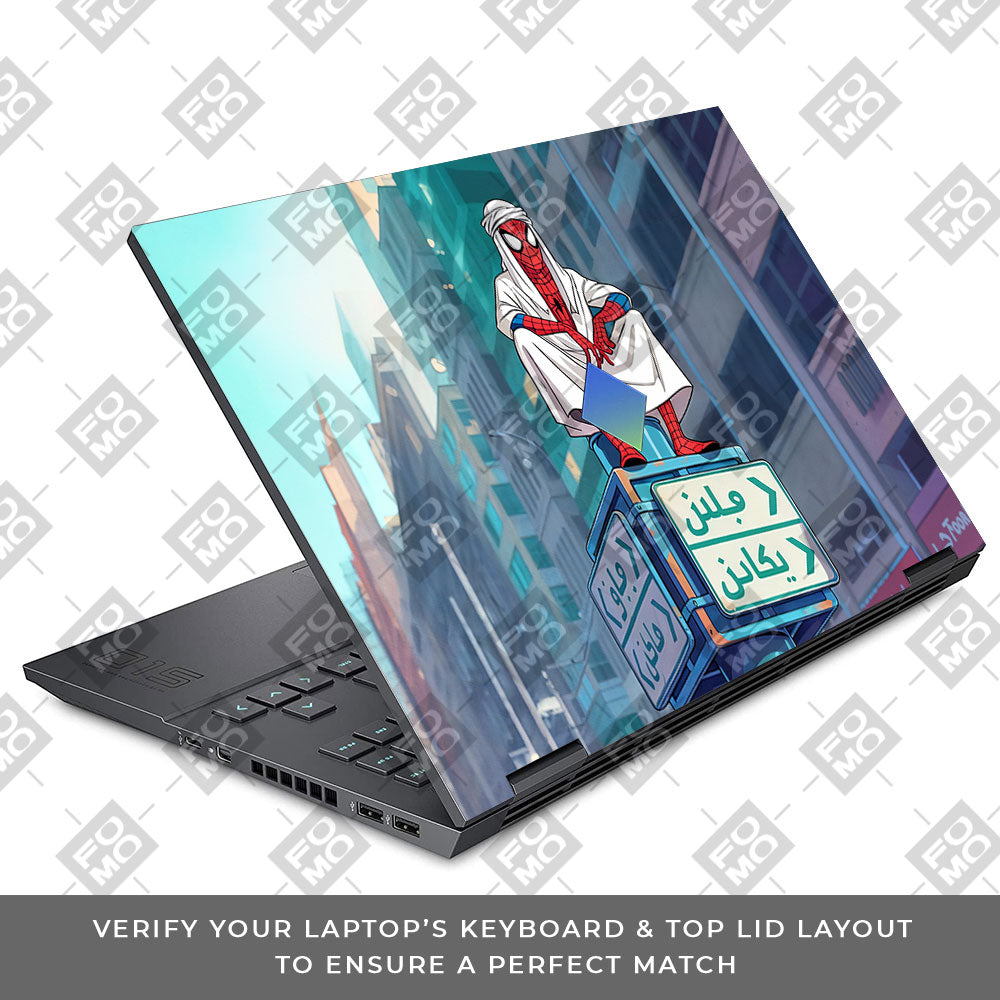 Arabian Spider Man HP Omen 15 3D Laptop Skin