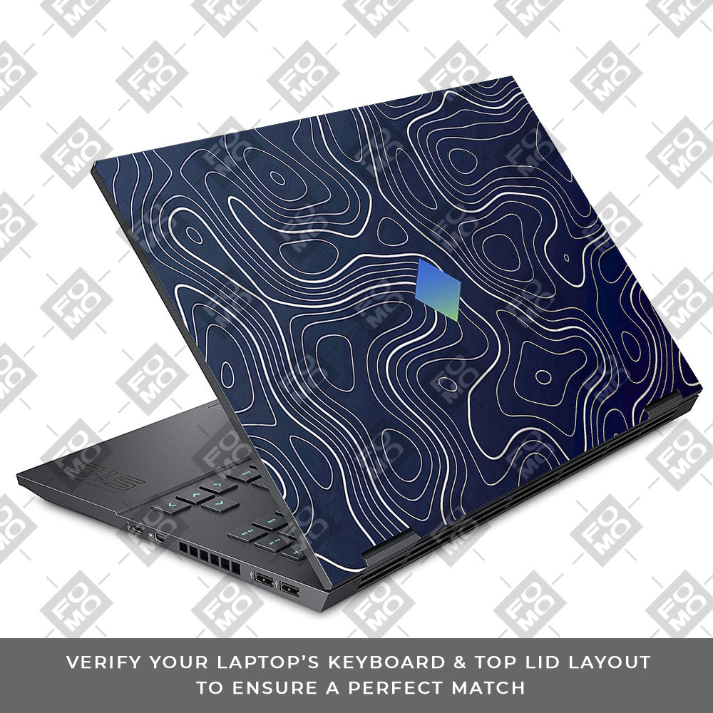 Fluid Lines Design HP Omen 15 3D Laptop Skin