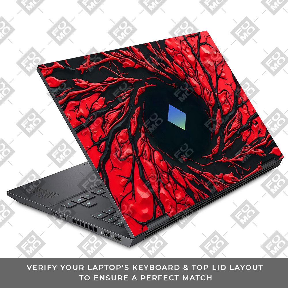 Spiderman Web Red HP Omen 15 3D Laptop Skin