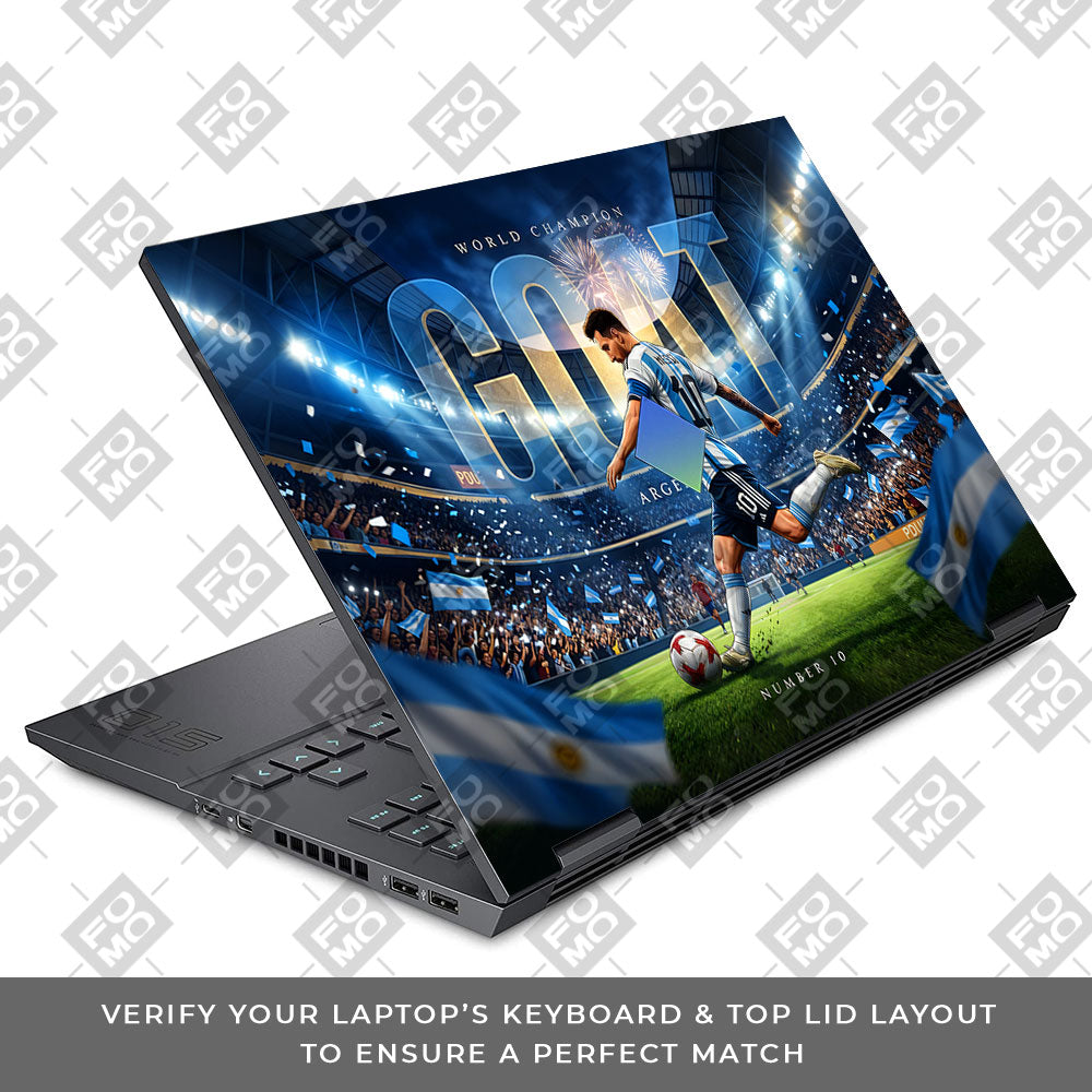 Messi World Champ Energy HP Omen 15 3D Laptop Skin