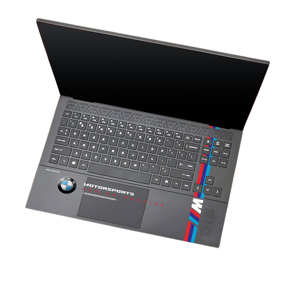 Transparent BMW Racing Graphic HP Omen 15 Laptop Skin